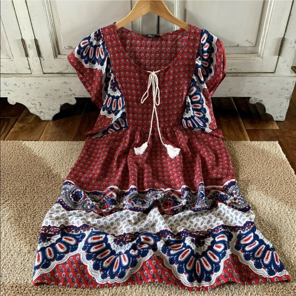 SALE Boho Summer Tassel Dress